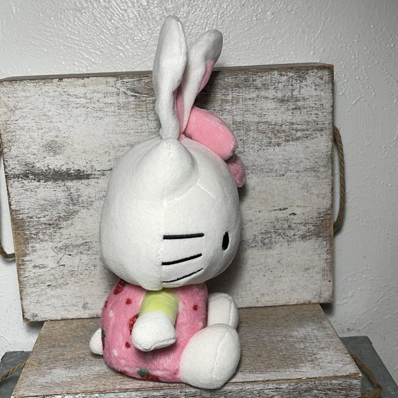 2023 Sanrio Hello Kitty Easter Bunny Rabbit Ears Stuffed Plush Strawberry 11" - Picture 7 of 14
